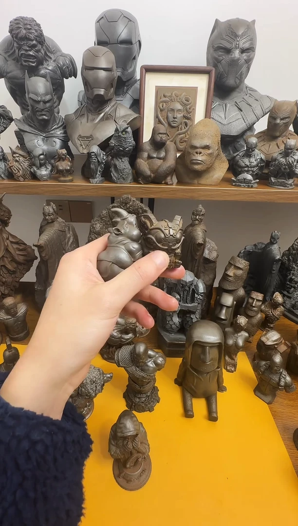 金属实心铁艺摆件~~小犀牛，小吞金（锈色）