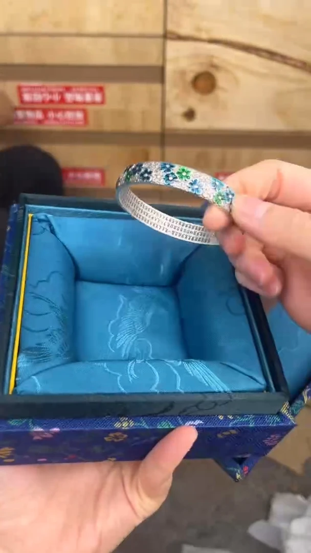 品茗文玩阁银手镯链接@@SP352