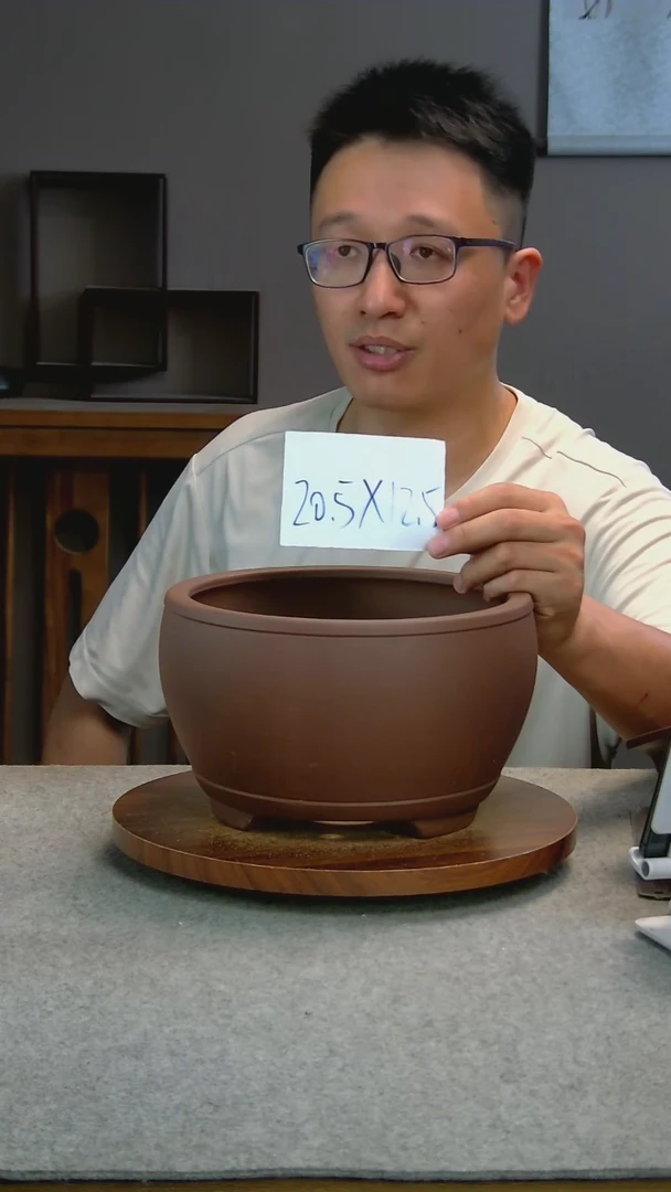 K83艾砂宜兴紫砂花盆