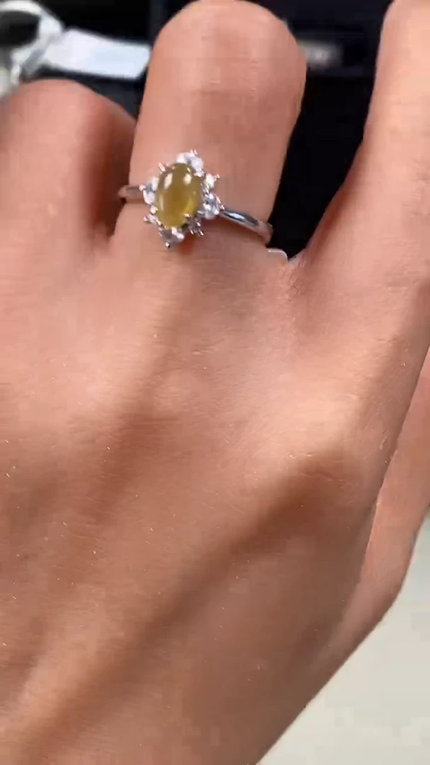 【闪购商品】翡翠戒指银S925镶嵌7892