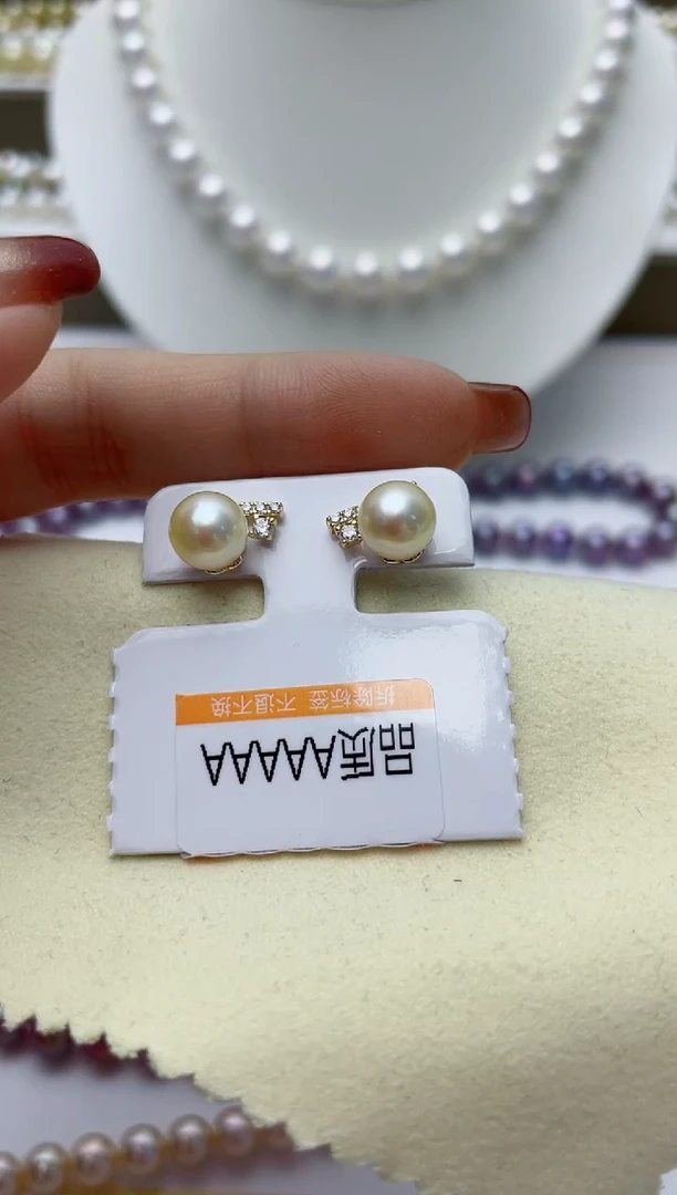 【闪购商品】海水珍珠耳饰银S925镶嵌W56