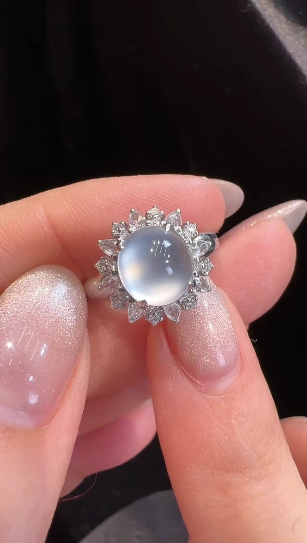 【闪购商品】翡翠戒指18K金镶嵌戒指