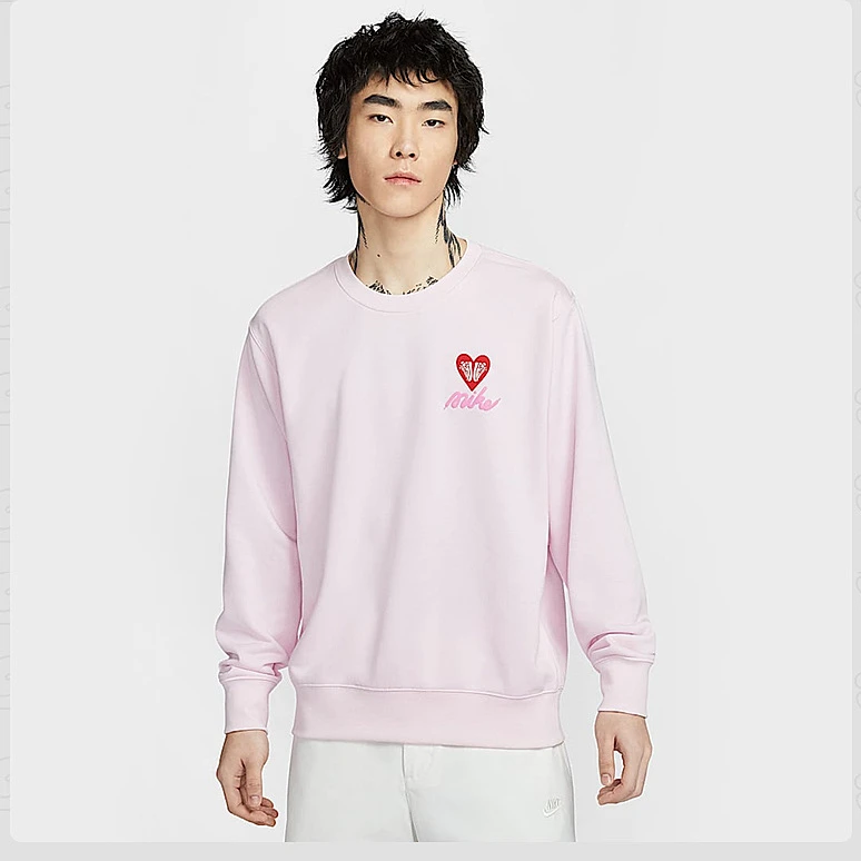 耐克/NIKE CLUB FT CREW VDAY 宽松运动圆领爱心套头衫 IB8233663