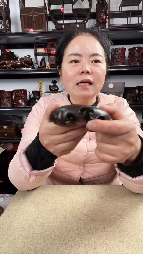 木小卷边圆老李红木工艺品