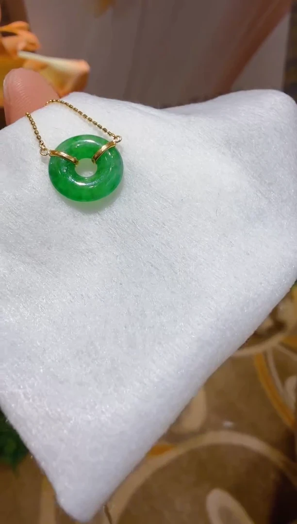 套链18K金镶嵌翡翠多样性团购发一件