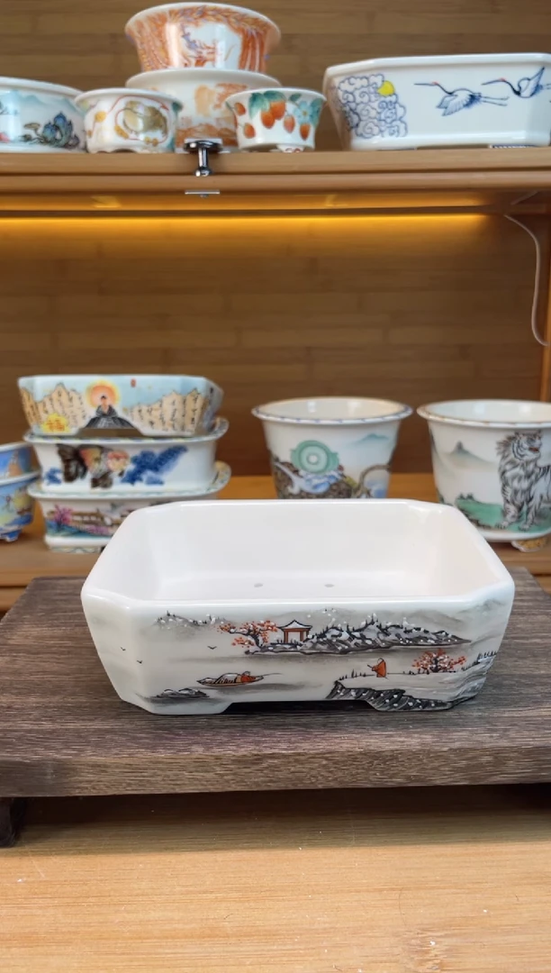 【闪购商品】红陶【04050】手绘15*12*3.5