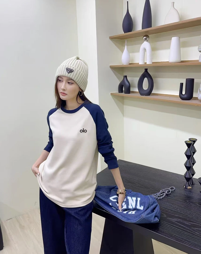 拼色假两件牛奶绒打底衫 2509#