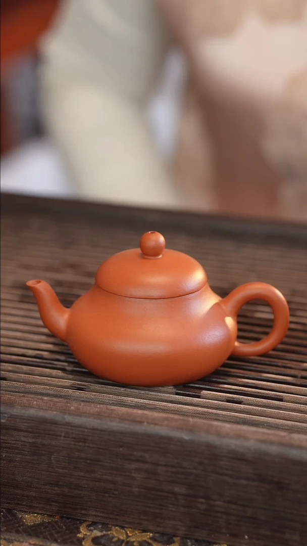 茶壶紫砂君德 朱泥 半手工 120cc