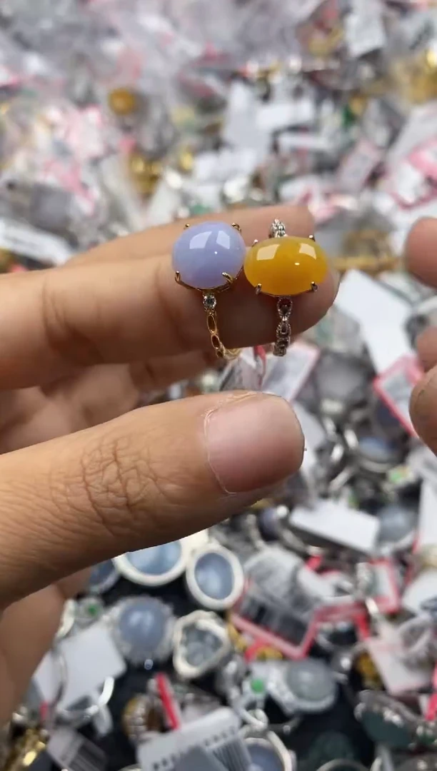 银S925镶嵌戒指翡翠7777---1