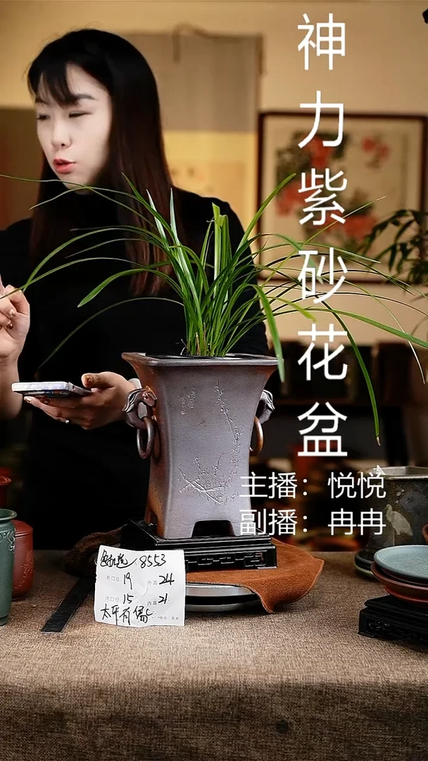 紫砂花盆花卉工艺8553+s