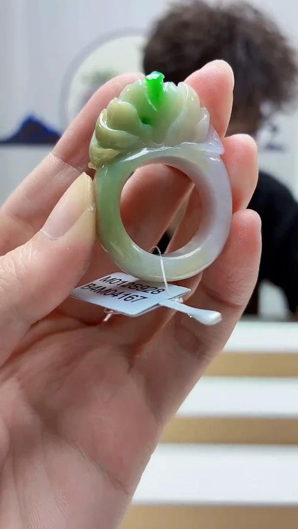 未镶嵌定制翡翠4688zm-毛货挂件扳指26