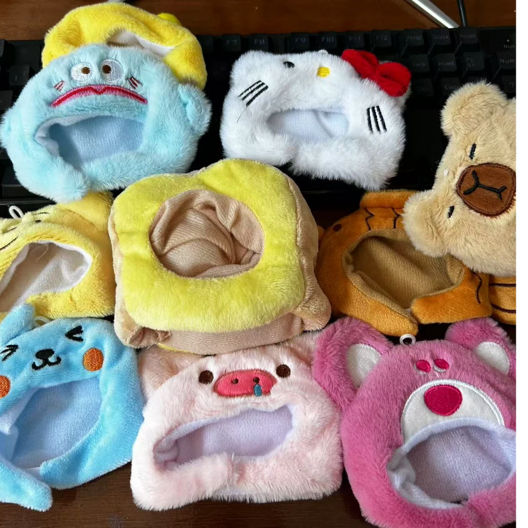 自嘲熊头套 娃衣配饰10-13cm玩偶衣服