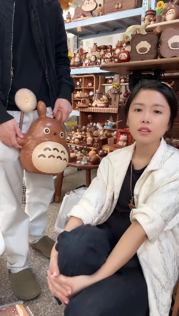 木瑕疵乌檀木巨龙猫摆件