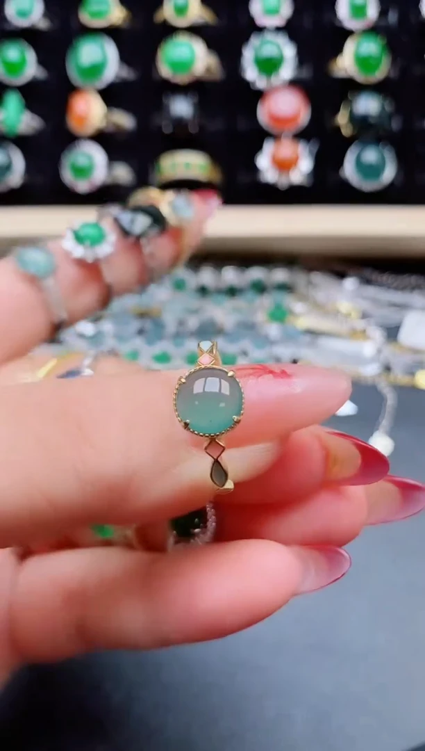 【闪购商品】翡翠戒指银S925镶嵌32321