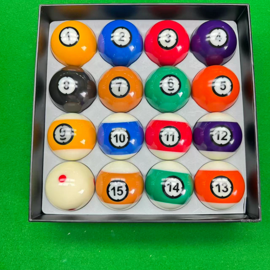 微瑕黑金刚TV金砖水晶球高质量标准台球子中式美式桌球用品