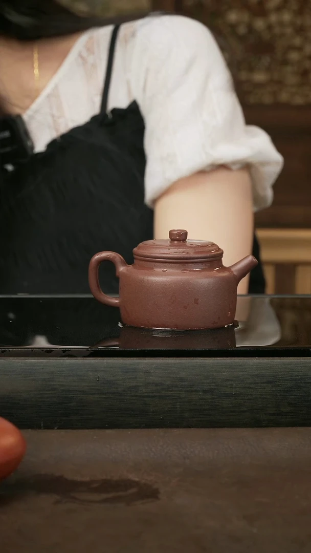 茶壶紫砂17，德钟，紫泥，150cc