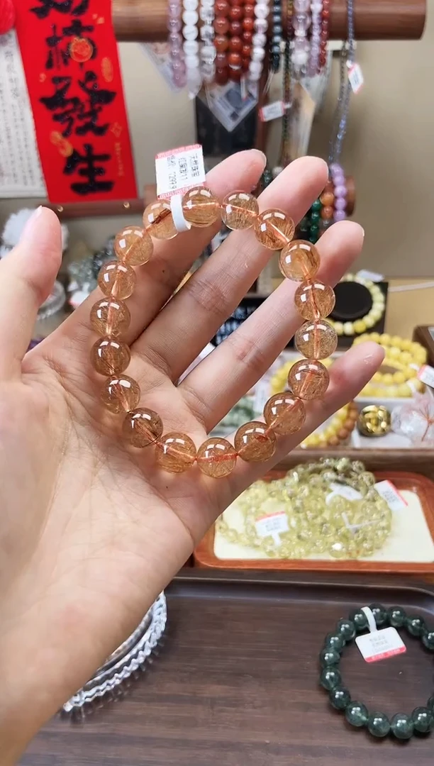 【闪购商品】水晶手链未镶嵌11mm红铜发
