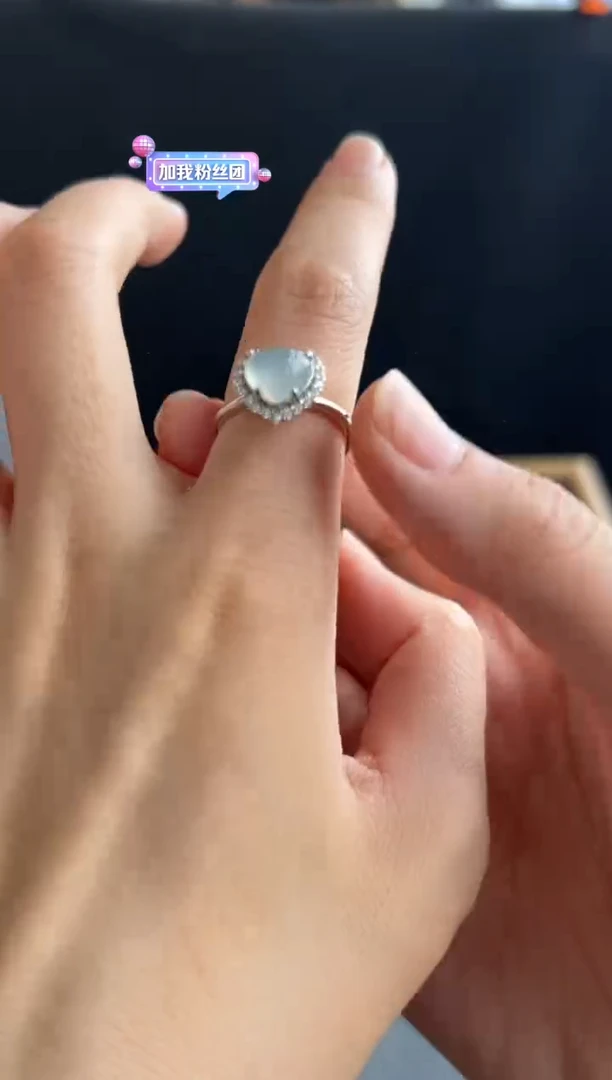 翡翠戒指银S925镶嵌221买断