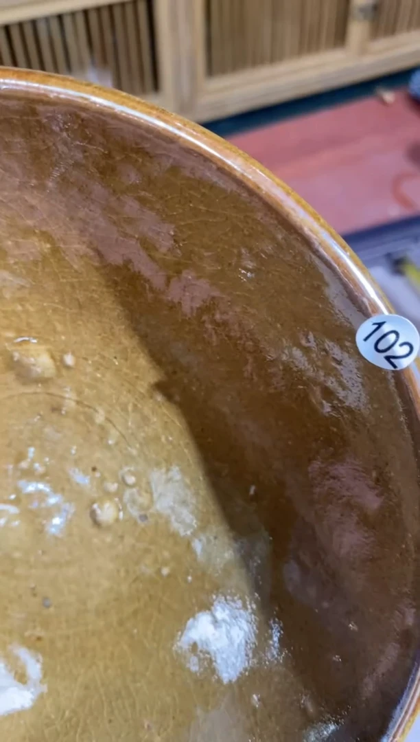 浪鬼柴烧釉绘柴烧见*碗