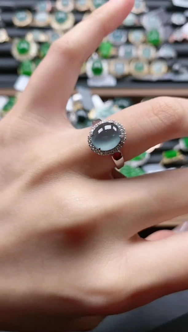 【闪购商品】翡翠戒指银S925镶嵌51511