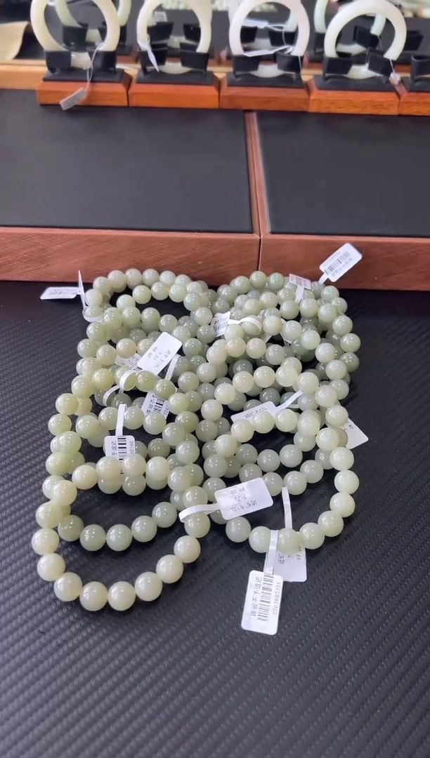 未镶嵌手串和田玉且末微色差近矿卡12多样性发货拍一发一L