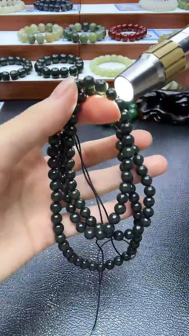 颈饰未镶嵌和田玉和田玉塔青精品链子