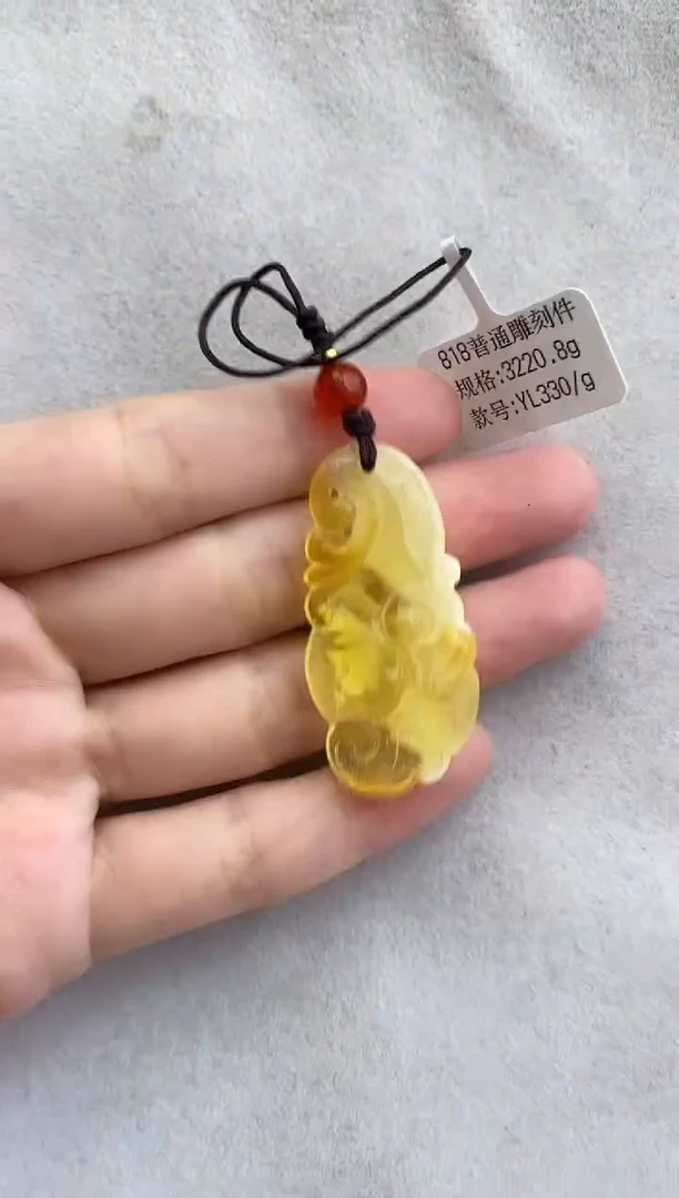 裸石琥珀未镶嵌10927006-手机坠