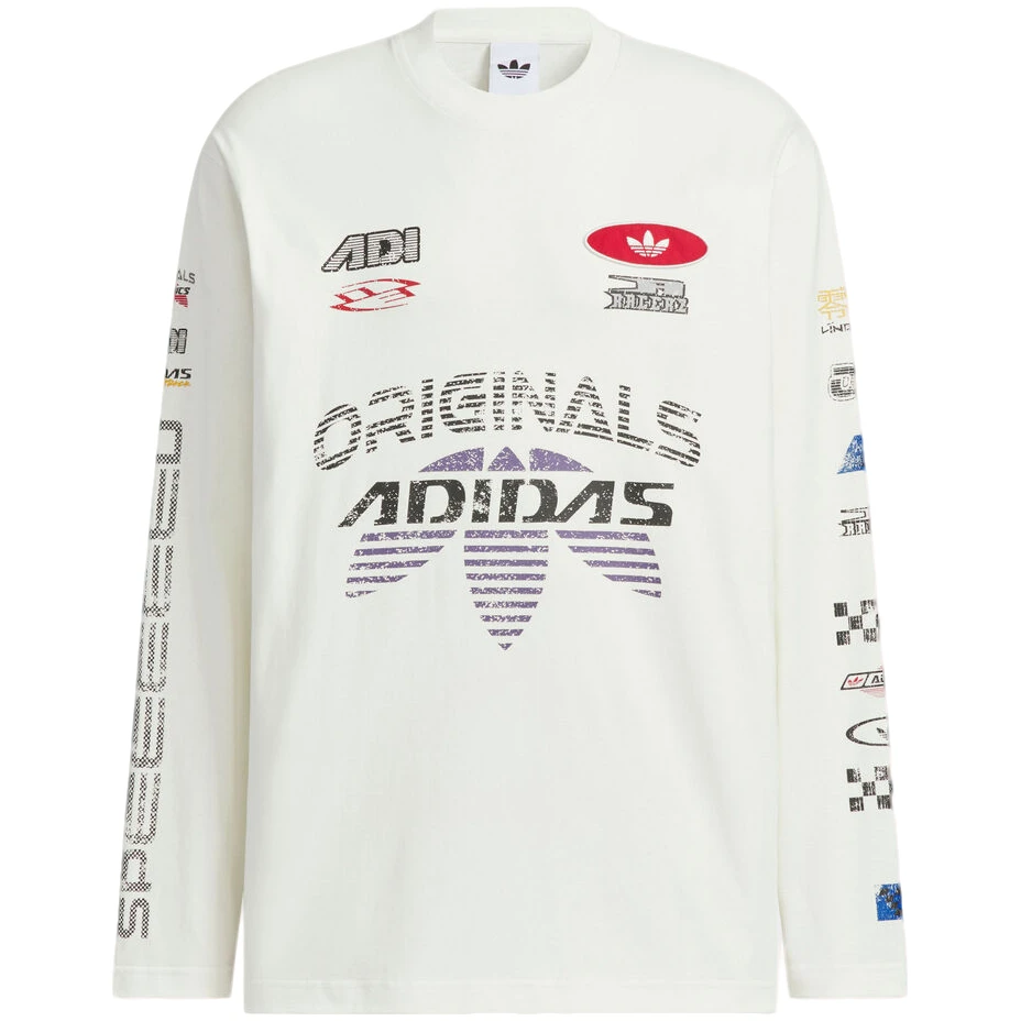 adidas/阿迪达斯男子MOTO GFX T LS M赛车风针织长袖T恤 KH1200