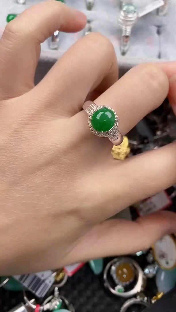 未镶嵌戒指翡翠444              1