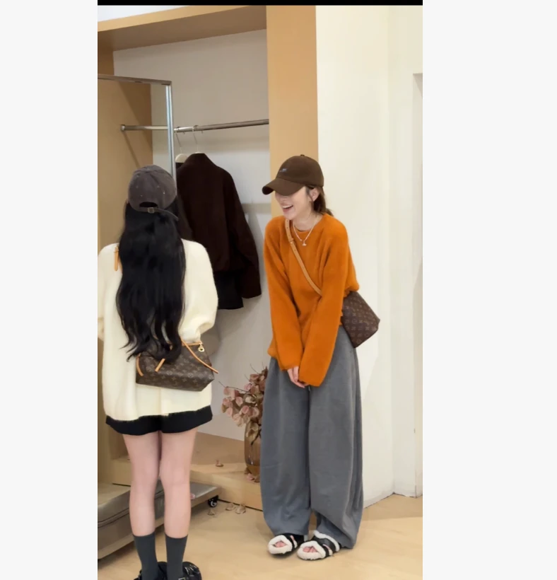 【冬日糖果】秋冬韩系百搭软糯休闲套头糖果色毛衣