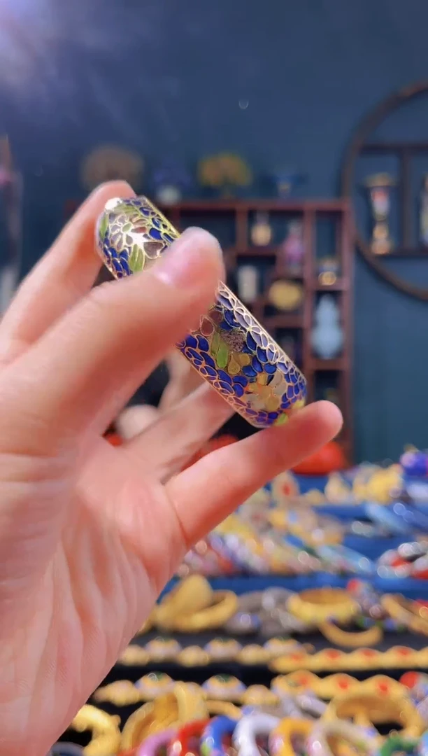 【闪购商品】脱胎手镯宝蓝色圈口53-59