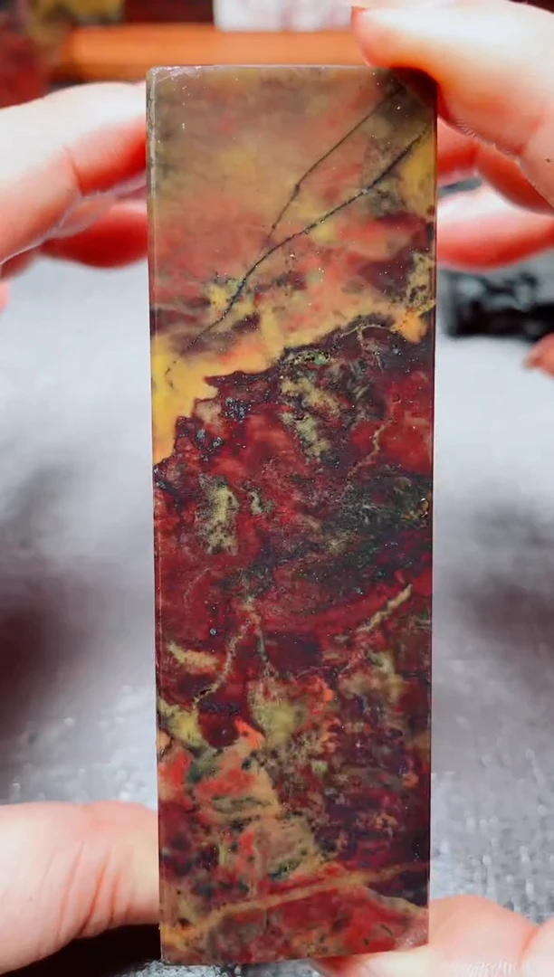 玉桂林鸡血玉素章--9