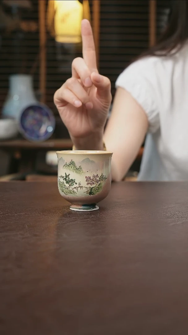 杯景德镇陶瓷杯碗柴烧多人