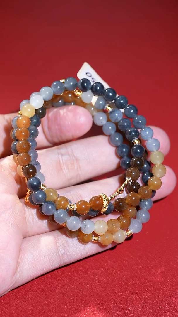 项链银S925镀金镶嵌和田玉57