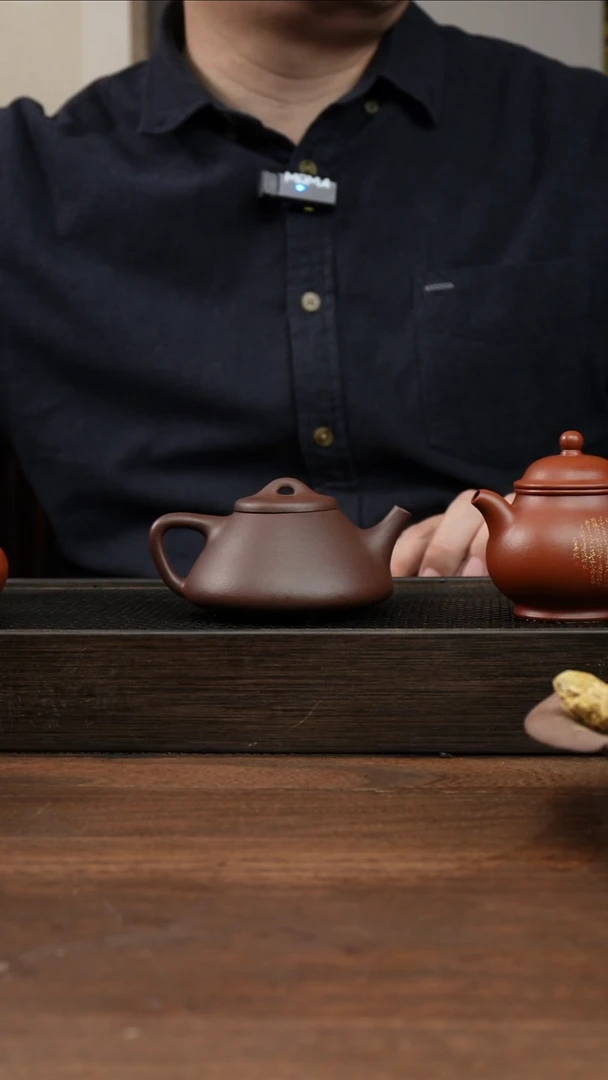 茶杯紫砂不**理紫泥子冶石瓢     150CC