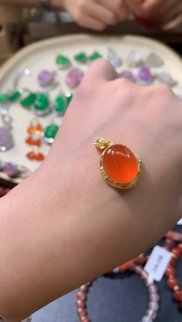 银S925镶嵌吊坠（不含链）南红玛瑙W116|多样性发货一件580