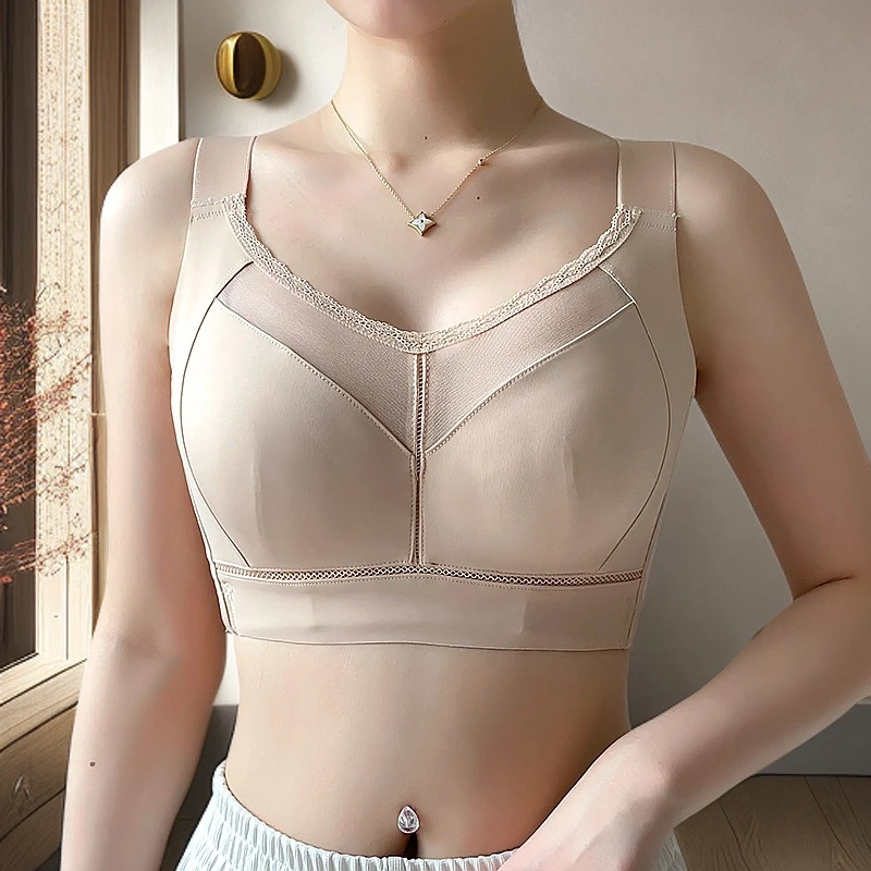 【大胸显小】2025爆款超薄收副乳美背塑型调整型文胸防下垂光面无痕