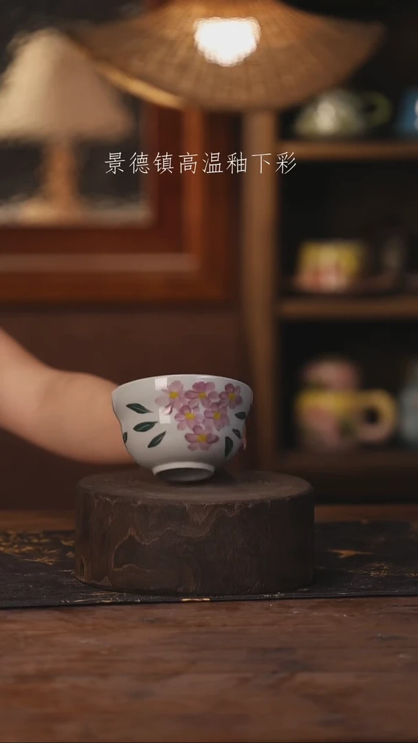 陶瓷景德镇高温釉下手绘陶瓷085