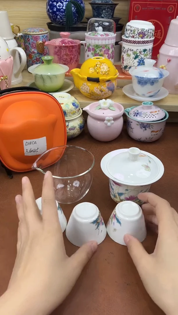 陶陶瓷茶具摆件旅行套组