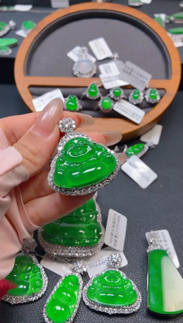 吊坠(不含链)银S925镶嵌翡翠1