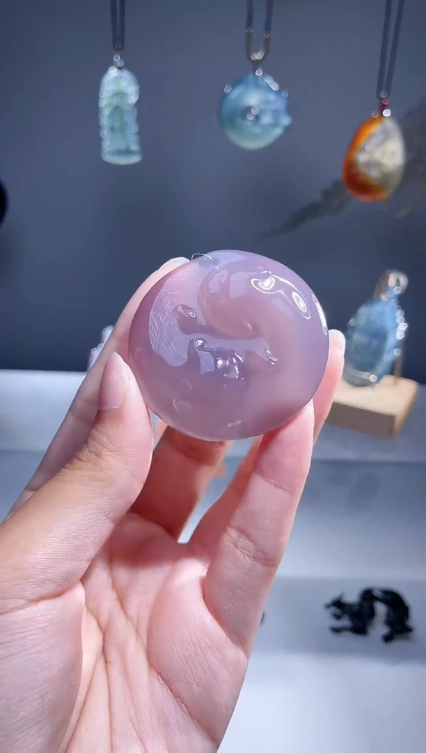 玛瑙/玉髓颈饰未镶嵌挂件