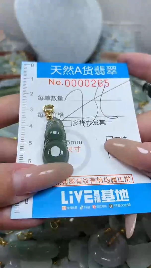 翡翠未镶嵌颈饰净货挂件-0265