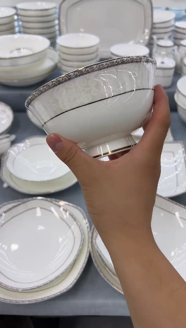 骨瓷玲珑5.5高足6个
