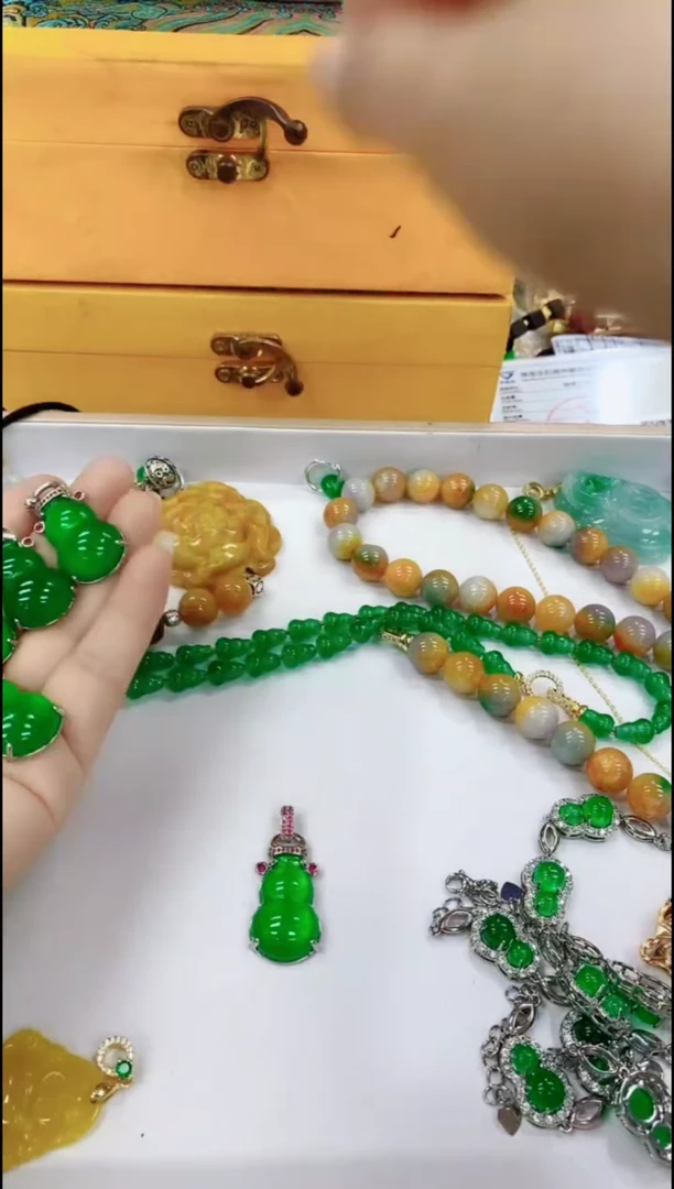 石英质玉合金颈饰2866官帽葫芦