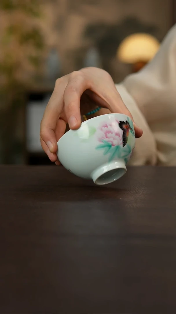 杯景德镇陶瓷杯碗柴烧多人