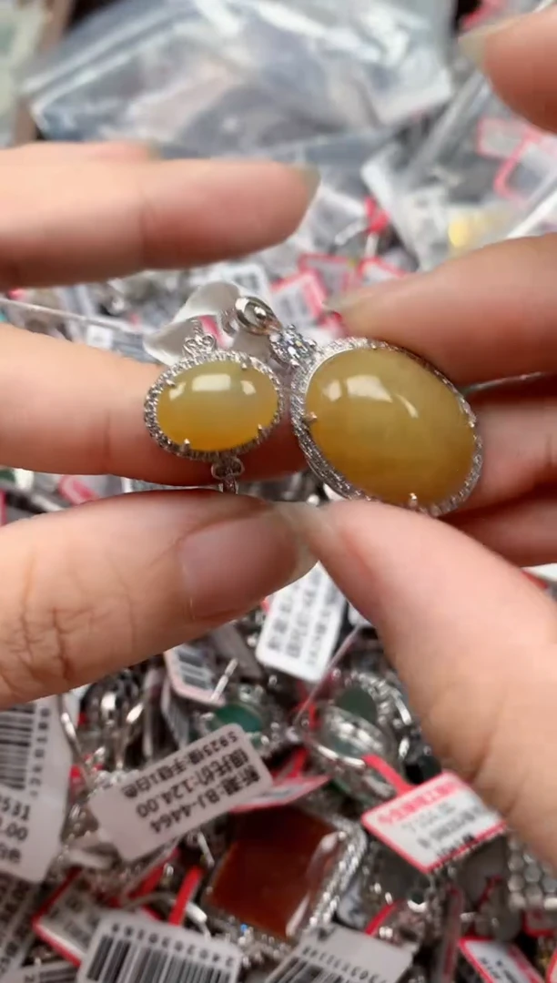 银S925镶嵌戒指翡翠天然A货缅甸翡翠
