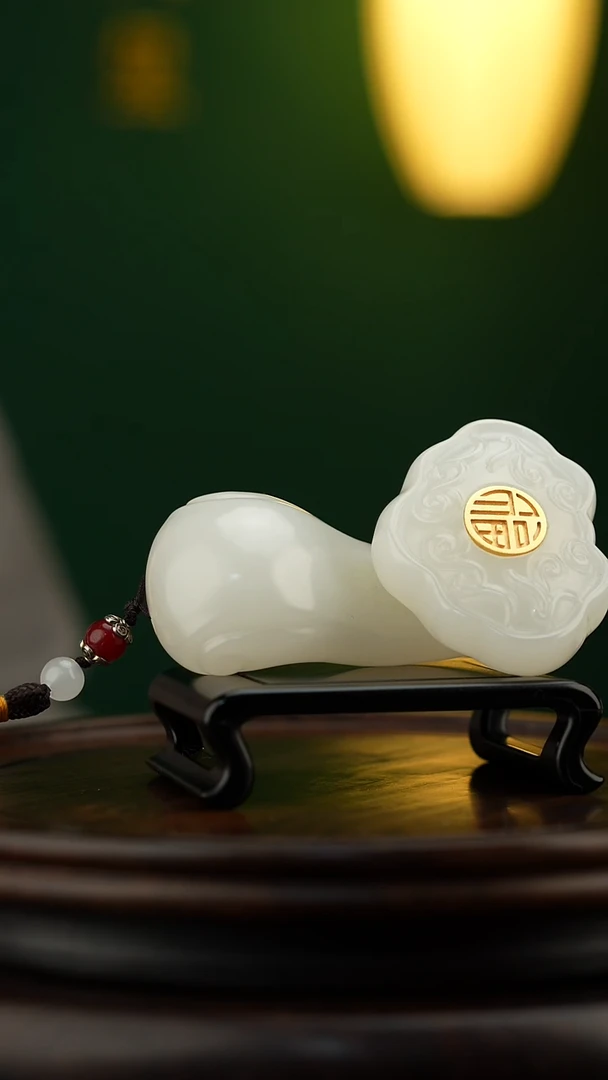 玉【福禄如意】玉石摆件手把件