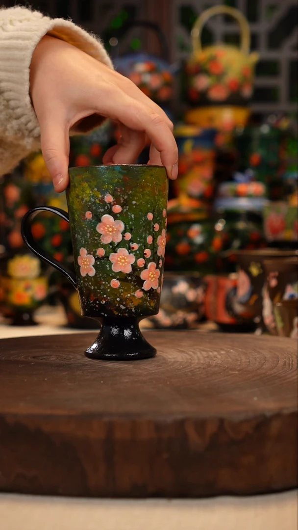 紫砂油画手绘釉下彩