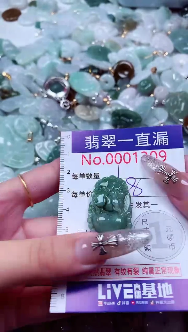 翡翠未镶嵌吊坠(不含链)1309