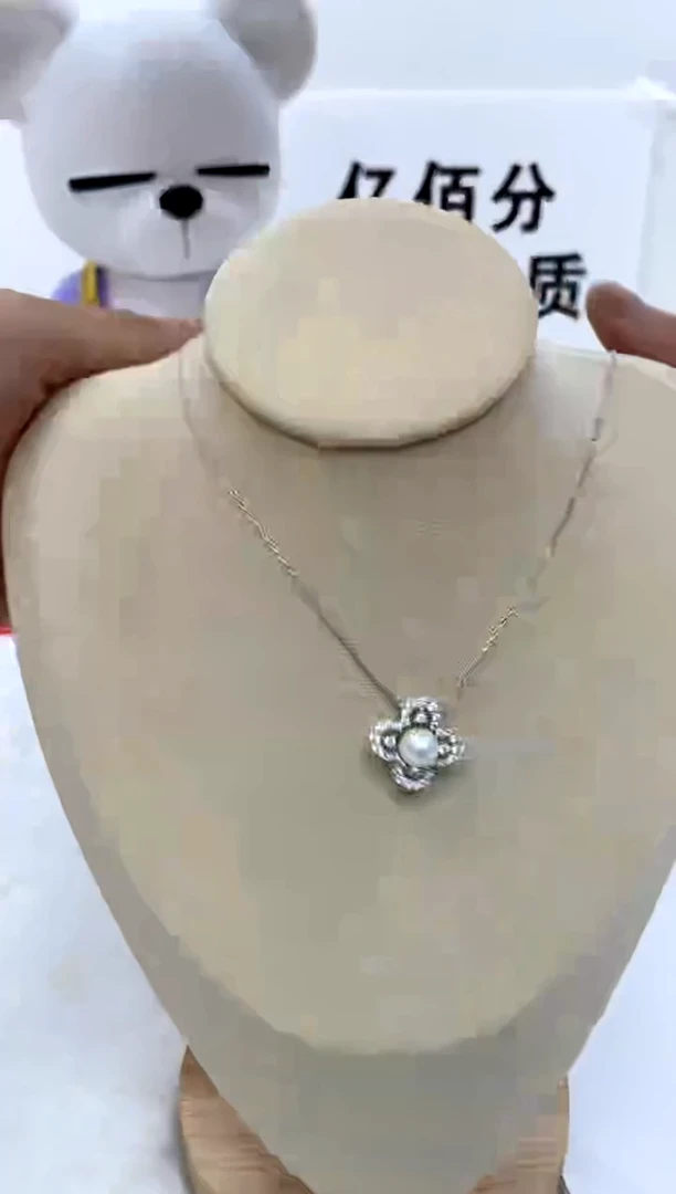 颈饰银S925镶嵌海水珍珠7-8